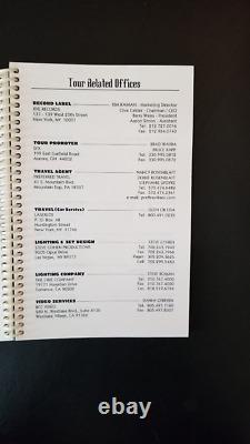 Britney Spears Signed Oops I DID It Again 2000 Band & Crew Only Tour Itinerary