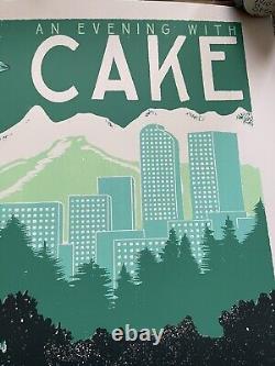 CAKE Band 2023 Tour Poster Nicholas Nocera Signed Limited Edtion #31 Of 400