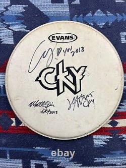 CKY Signed Drumhead RARE Drum Cover Jackass Band BAM HIM Tour Concert CKY2K Y2K