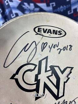 CKY Signed Drumhead RARE Drum Cover Jackass Band BAM HIM Tour Concert CKY2K Y2K