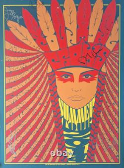 COUNTING CROWS CONCERT POSTER USA SUMMER TOUR 2014 SIGNED By BAND Kyle Baker ART