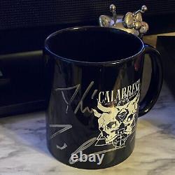Calabrese Signed Autographed Skull Mug Horror Punk Goth misfits Band Merch Tour