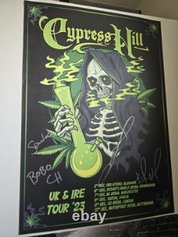 Cypress Hill 2023 UK & Ireland Band Tour Poster SIGNED BY ALL MEMBERS