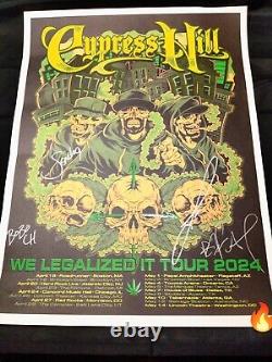 Cypress Hill Signed Framed 2024 We Legalized It Tour Poster Numbered Full Band