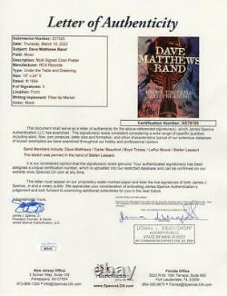 DAVE MATTHEWS FULL BAND SIGNED AUTOGRAPH FOAM BACKED CONCERT TOUR POSTER with JSA