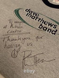 DAVE MATTHEWS Signed BAND Concert Tour Shirt DMB Rare XL Molson Toronto Canada