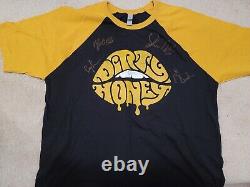DIRTY HONEY band SIGNED AUTOGRAPH Yellow & Black official tour T Shirt