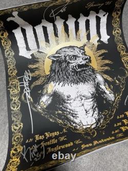 DOWN Poster 18x24 San Antonio TX 4-1 2025 Tour Black Gold Authentic Autographed