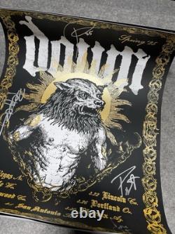 DOWN Poster 18x24 San Antonio TX 4-1 2025 Tour Black Gold Authentic Autographed