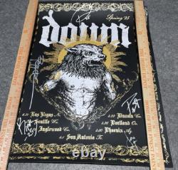 DOWN Poster 18x24 San Antonio TX 4-1 2025 Tour Black Gold Authentic Autographed
