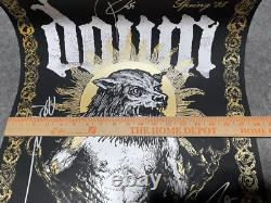 DOWN Poster 18x24 San Antonio TX 4-1 2025 Tour Black Gold Authentic Autographed