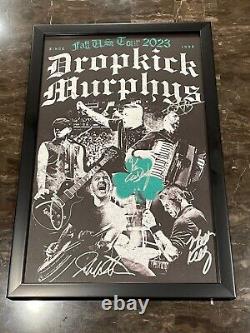 DROPKICK MURPHYS Official FRAMED Signed Tour Poster Fall 2023