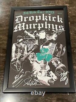 DROPKICK MURPHYS Official FRAMED Signed Tour Poster Fall 2023