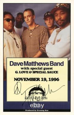 Dave Matthews Band 1996 tour signed autographed limited edt. GIG Poster with JSA