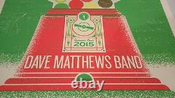 Dave Matthews Band 2015 Summer Tour Poster #18/1500 Signed & Numbered Green
