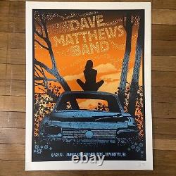 Dave Matthews Band poster 2021 TOUR Alpharetta Atlanta GA Methane SIGNED