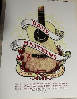 Dave Matthews UK Acoustic Tour 2006 Methane Signed #ed /500 Mint Rare