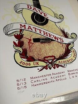 Dave Matthews UK Acoustic Tour 2006 Methane Signed #ed /500 Mint Rare