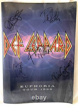 Def Leppard Euphoria Tour Book Program Autographed By Entire Band 1999