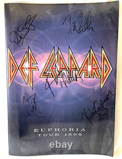 Def Leppard Euphoria Tour Book Program Autographed By Entire Band 1999