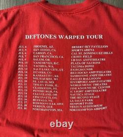 Deftones 1996 Warped Tour Shirt Chino Signed Vintage RARE Deftallica 90s Band