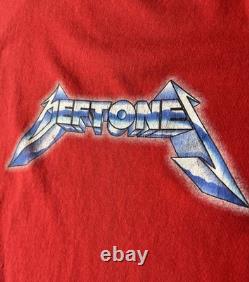 Deftones 1996 Warped Tour Shirt Chino Signed Vintage RARE Deftallica 90s Band