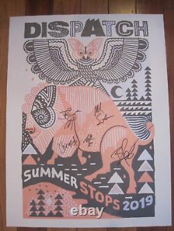 Dispatch Full Band Signed Autograph 18x24 Concert Tour Poster Summer 2019 Rare