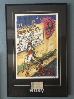 Drive By Truckers 2011 Go Go Boots Tour Autographed & Framed Art Print