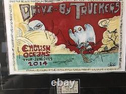 Drive By Truckers 2014 English Oceans Tour Autographed & Framed Art Print