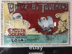 Drive By Truckers 2014 English Oceans Tour Autographed & Framed Art Print