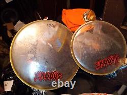 EXODUS BAND Signed TOUR USED DRUMHEADS & DRUMSTICKS