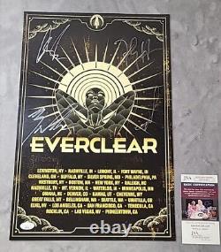 Everclear Full Band Signed Tour Poster Rare! 2023 JSA Art Alexakis 12 X 18