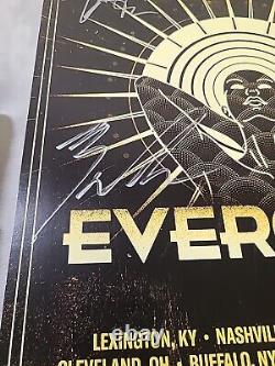 Everclear Full Band Signed Tour Poster Rare! 2023 JSA Art Alexakis 12 X 18
