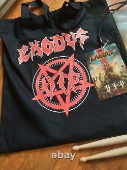 Exodus Band Signed VIP Tour Merch Persona Non Grata Album Drumstick Pass With Bag