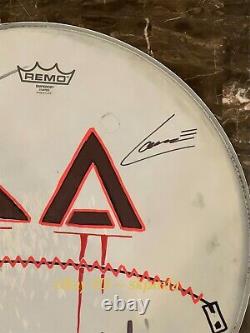 FROM ASHES TO NEW Auto Signed Drum Head Blackout Tour 2024? Official