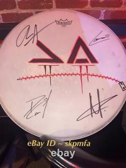 FROM ASHES TO NEW Auto Signed Drum Head Blackout Tour 2024? Official