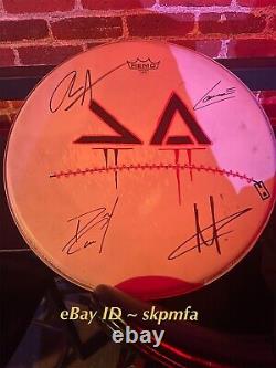 FROM ASHES TO NEW Auto Signed Drum Head Blackout Tour 2024? Official