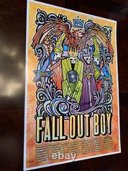 Fall Out Boy 2015 Tour Concert Poster band artist signed autographed S/N 442/600