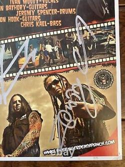 Five Finger Death Punch FFDP Band Signed / Autographed / Auto Tour Poster 2014
