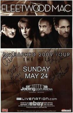 Fleetwood Mac 2009 concert tour autographed x4 limited edition GIG poster with JSA