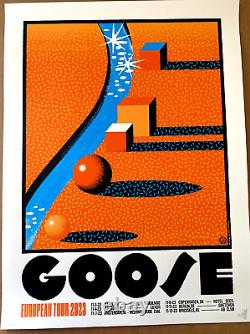 GOOSE The Band Poster European Tour Leg 1 AP SIGNED S/N #/40 2023 Paris Berlin