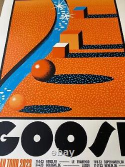 GOOSE The Band Poster European Tour Leg 1 AP SIGNED S/N #/40 2023 Paris Berlin