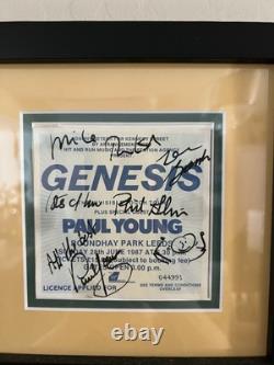 Genesis Band-signed Invisible Touch Tour Ticket Leeds 6.28.87 withPaul Young too
