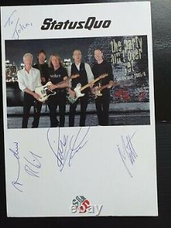 Genuine Signed STATUS QUO 2005/6 world tour promo 8x6 Signed by all 5 band membs