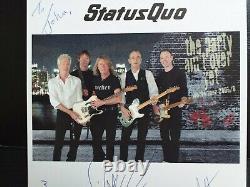 Genuine Signed STATUS QUO 2005/6 world tour promo 8x6 Signed by all 5 band membs