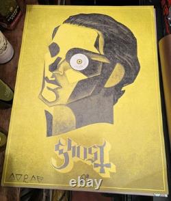 Ghost Popestar Tour Poster Litho Papa Ghouls Band signed 2016 18x24