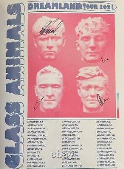 Glass Animals Dreamland Signed Poster 2021 Tour Full Band Autographs