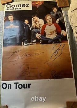 Gomez Band Signed Autographed Liquid Skin ON TOUR Poster VG+EX JSA COA