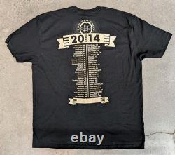 Goo Goo Dolls SIGNED 2014 Concert Tour Black T-Shirt Size XL J Resnick R Takac