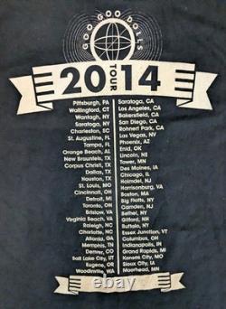Goo Goo Dolls SIGNED 2014 Concert Tour Black T-Shirt Size XL J Resnick R Takac